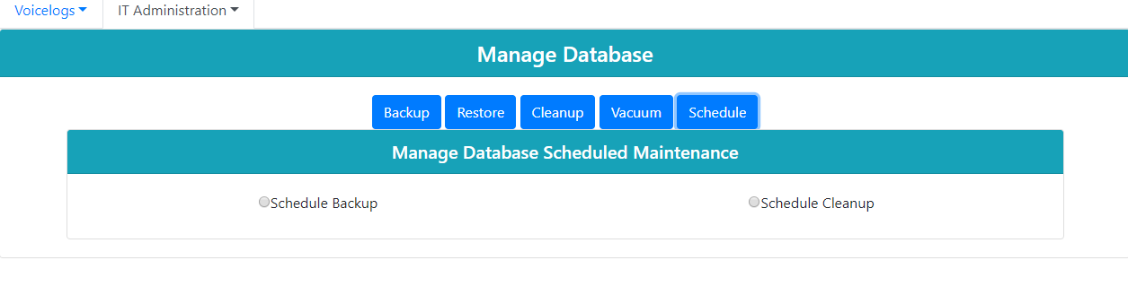 Schedule Tab