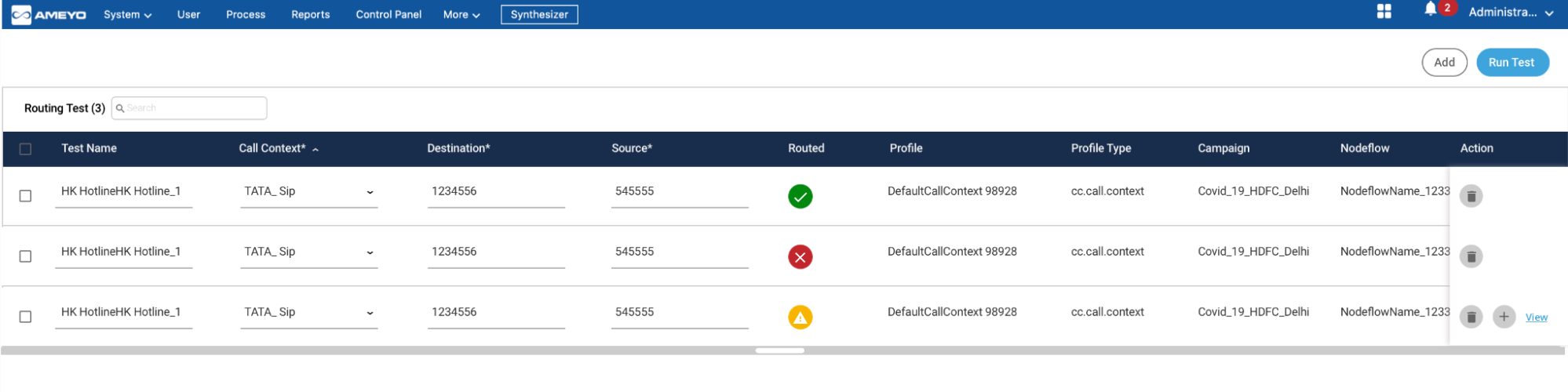 Delete Routing Policies