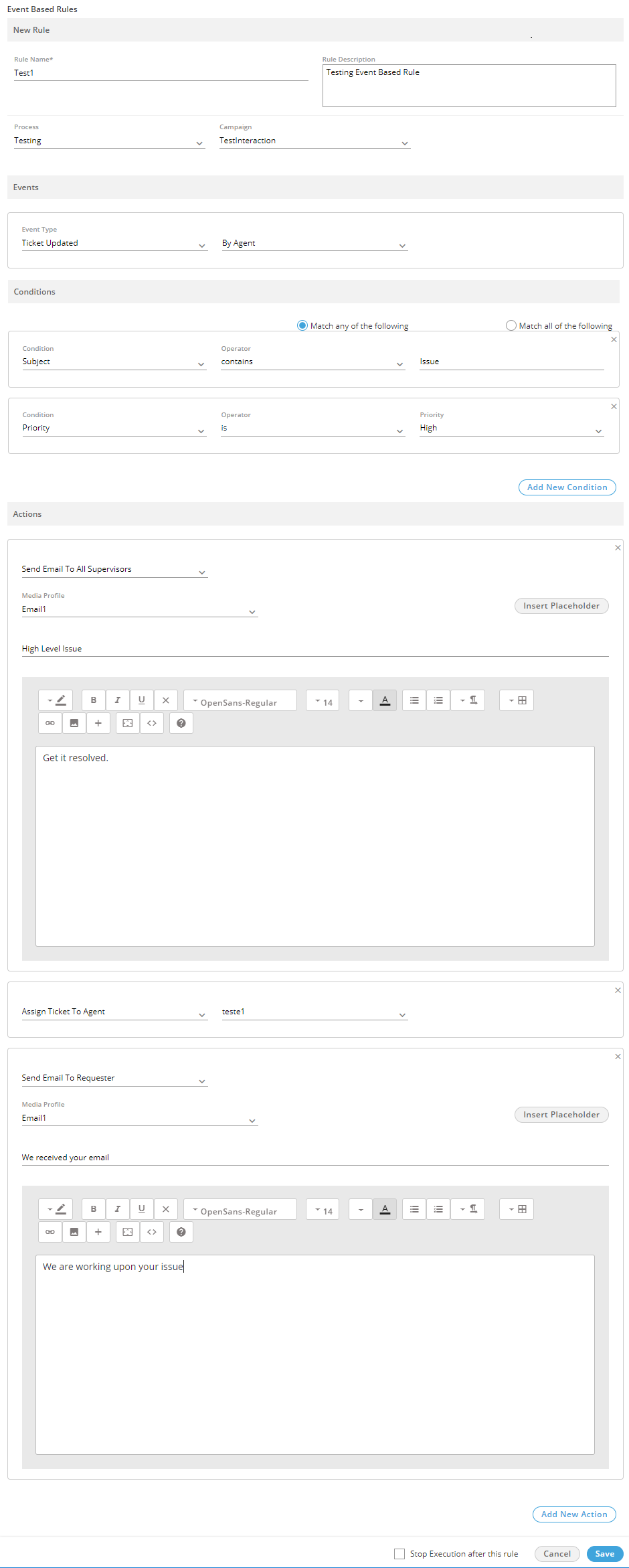 Sample Event-Based Rule