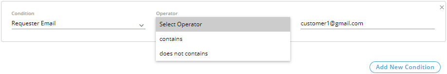 Requester Email Condition