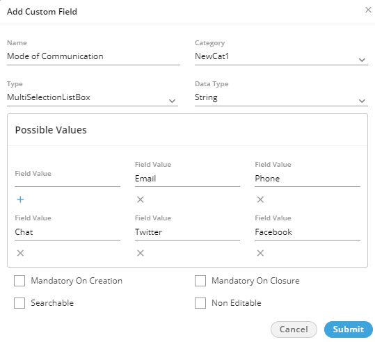 Multiple Selection List