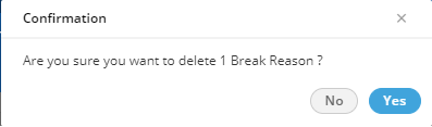 Asking to delete a Break Reason