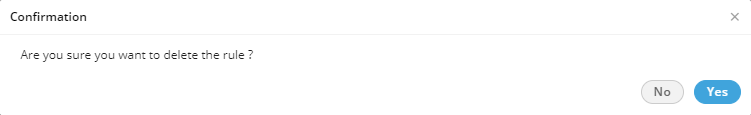 Asking to delete the Rule