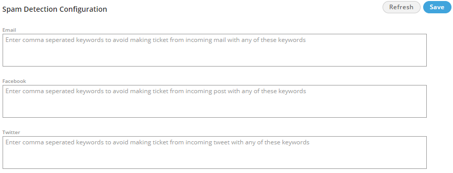 Spam Filter Tab