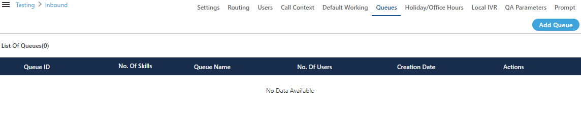 Queue Configuration