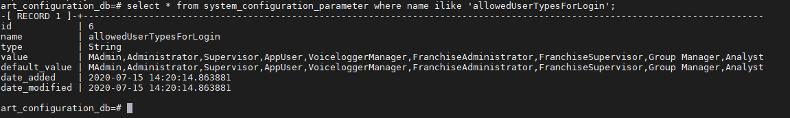 Reports Menu