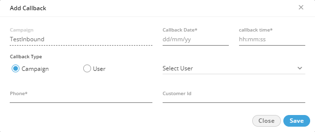 Add Callback