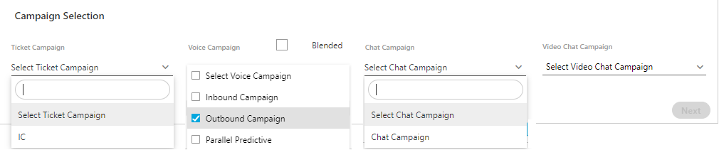 Selected the Campaigns