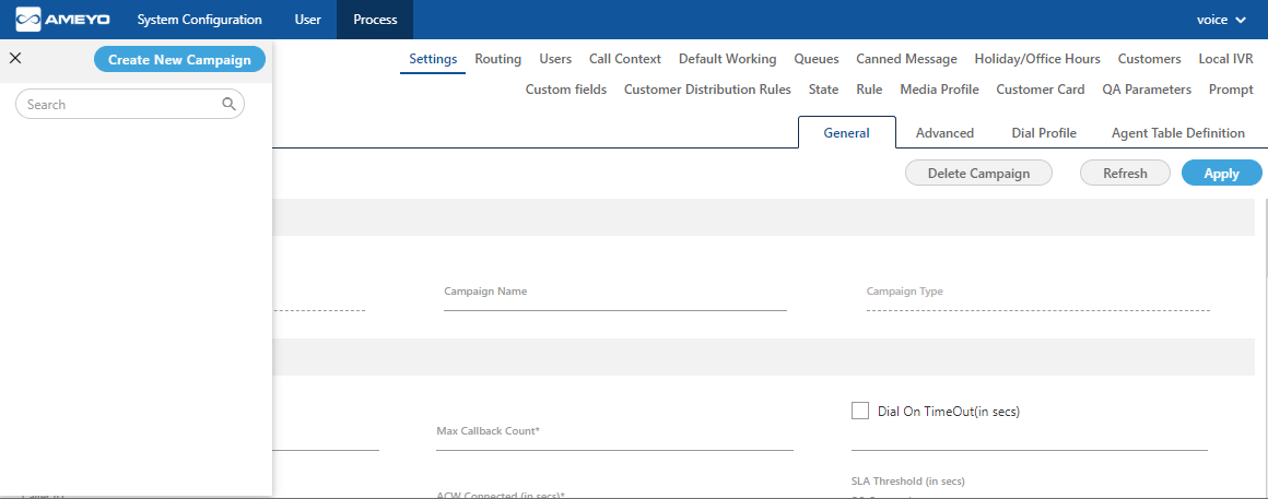 Process Tab