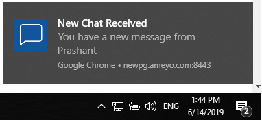 Desktop Notification for New Chat